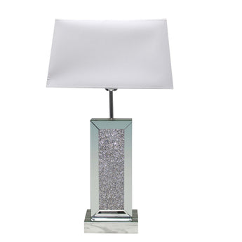 Mirrored Table Lamp Crushed Diamond