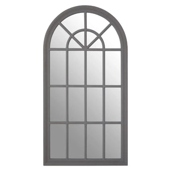 Palladian Wall Mirror Window Grey